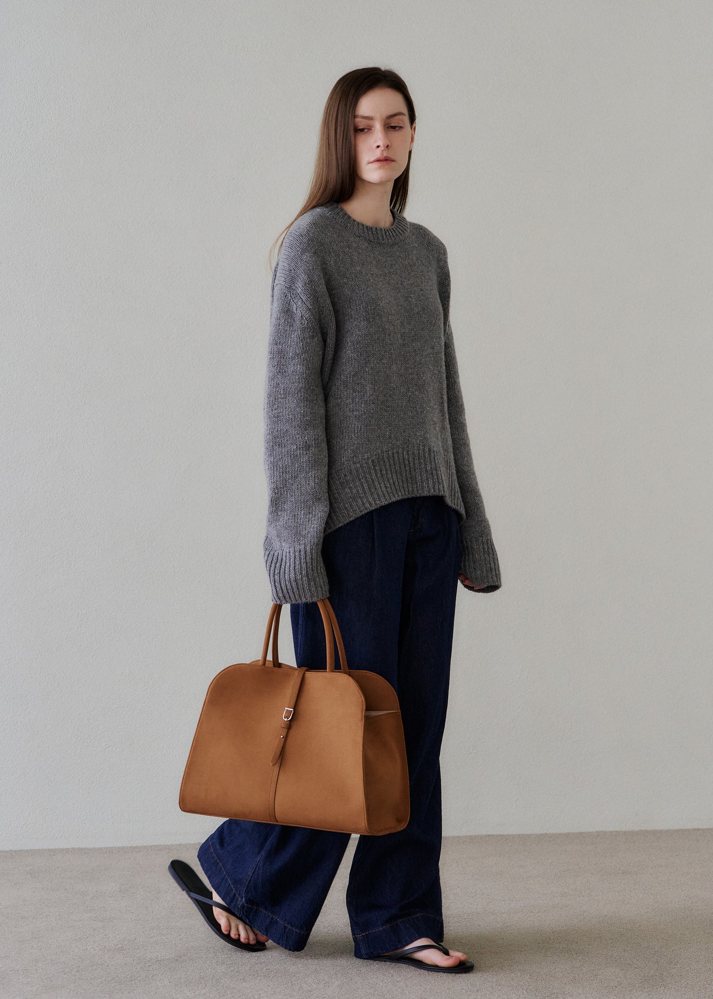 Blanc Large Suede Camel