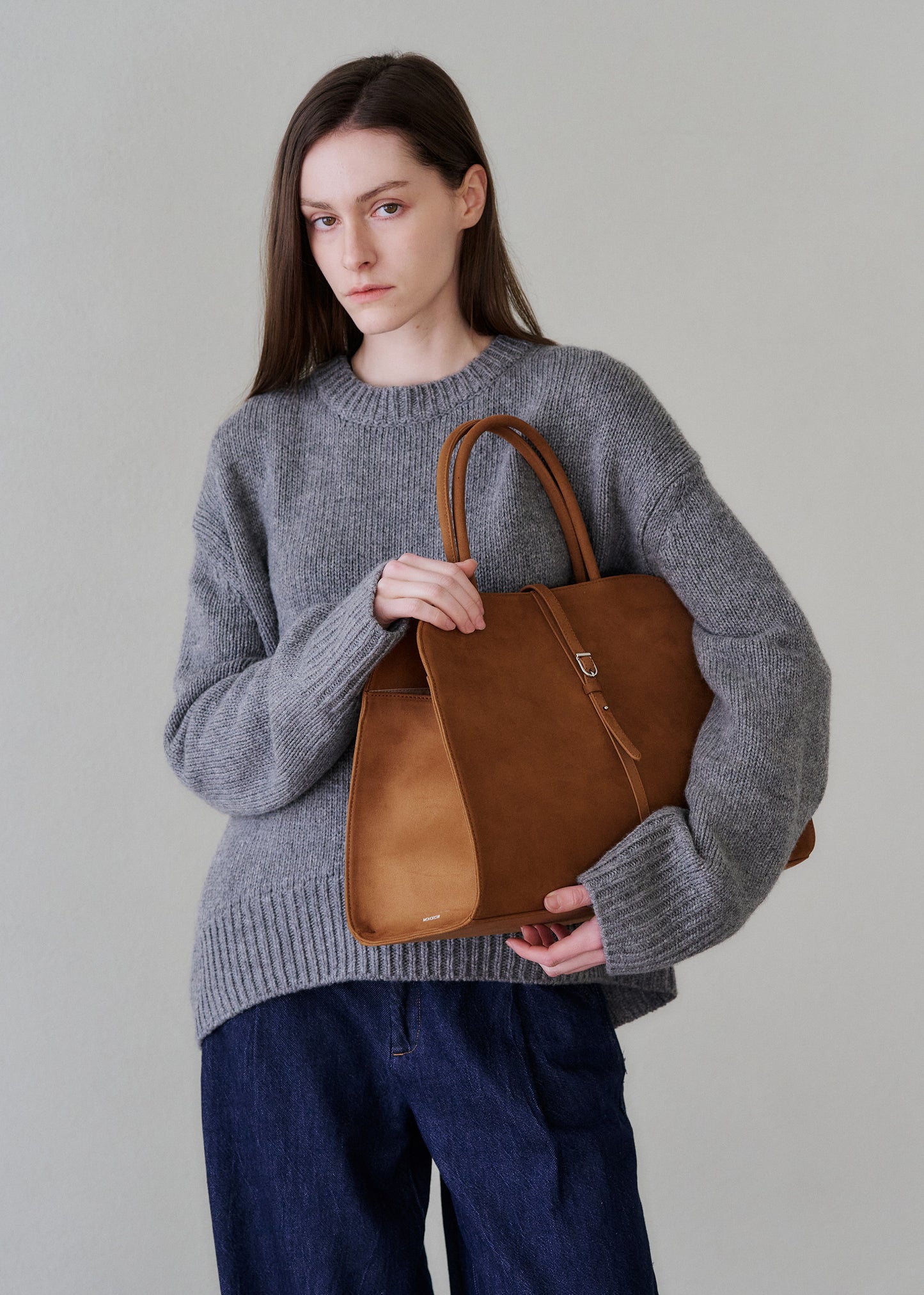 Blanc Large Suede Camel
