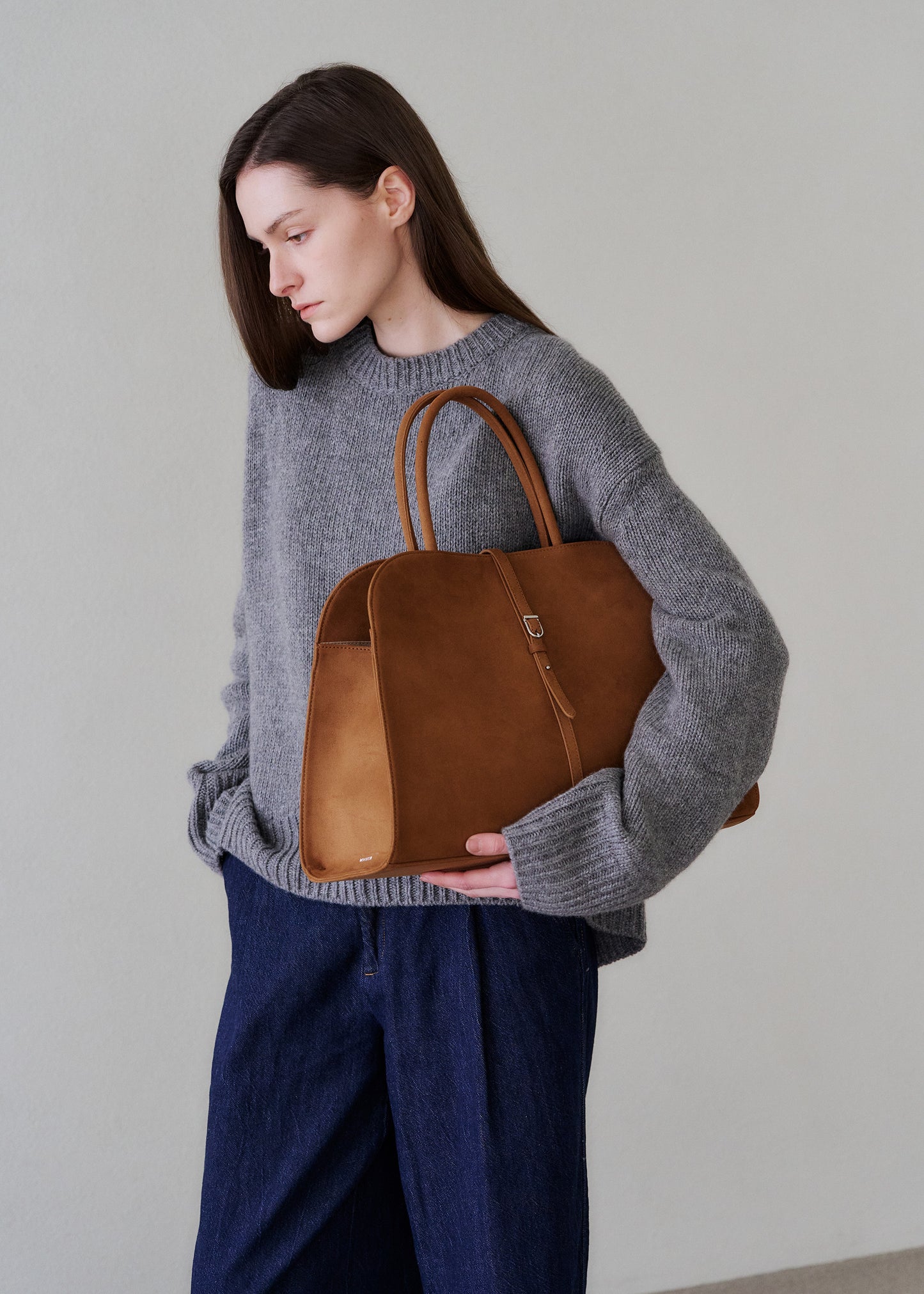 Blanc Large Suede Camel