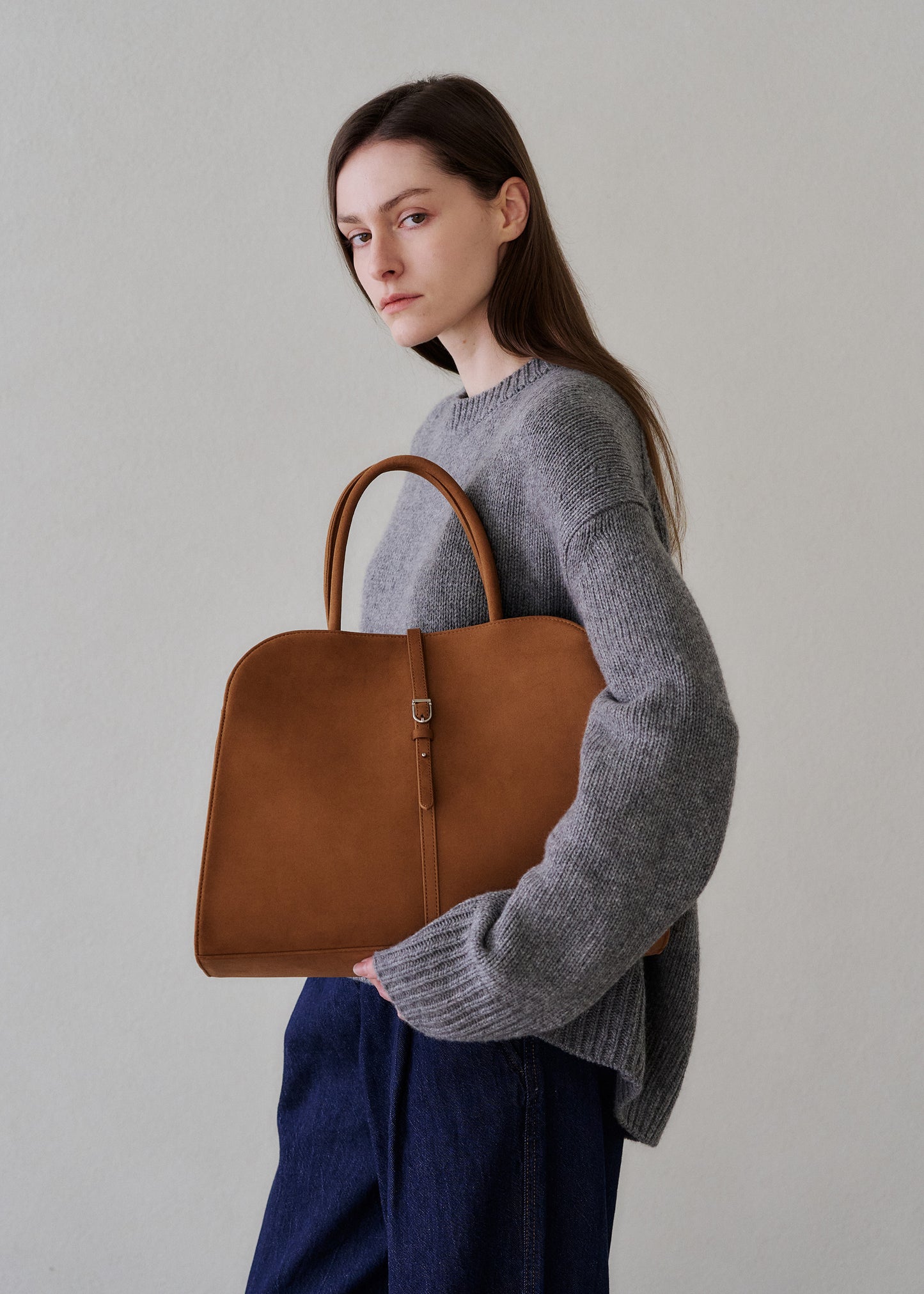 Blanc Large Suede Camel