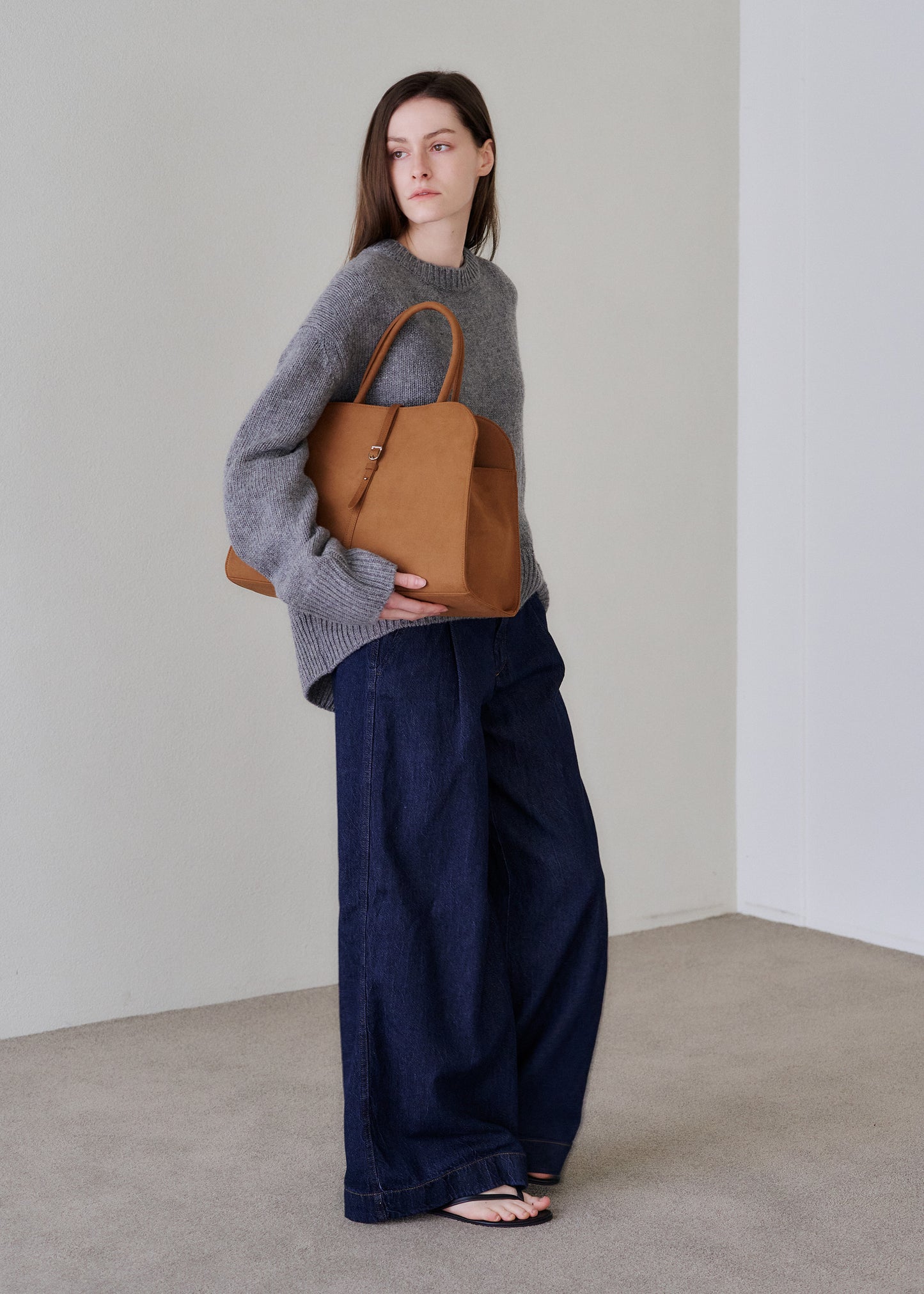 Blanc Large Suede Camel