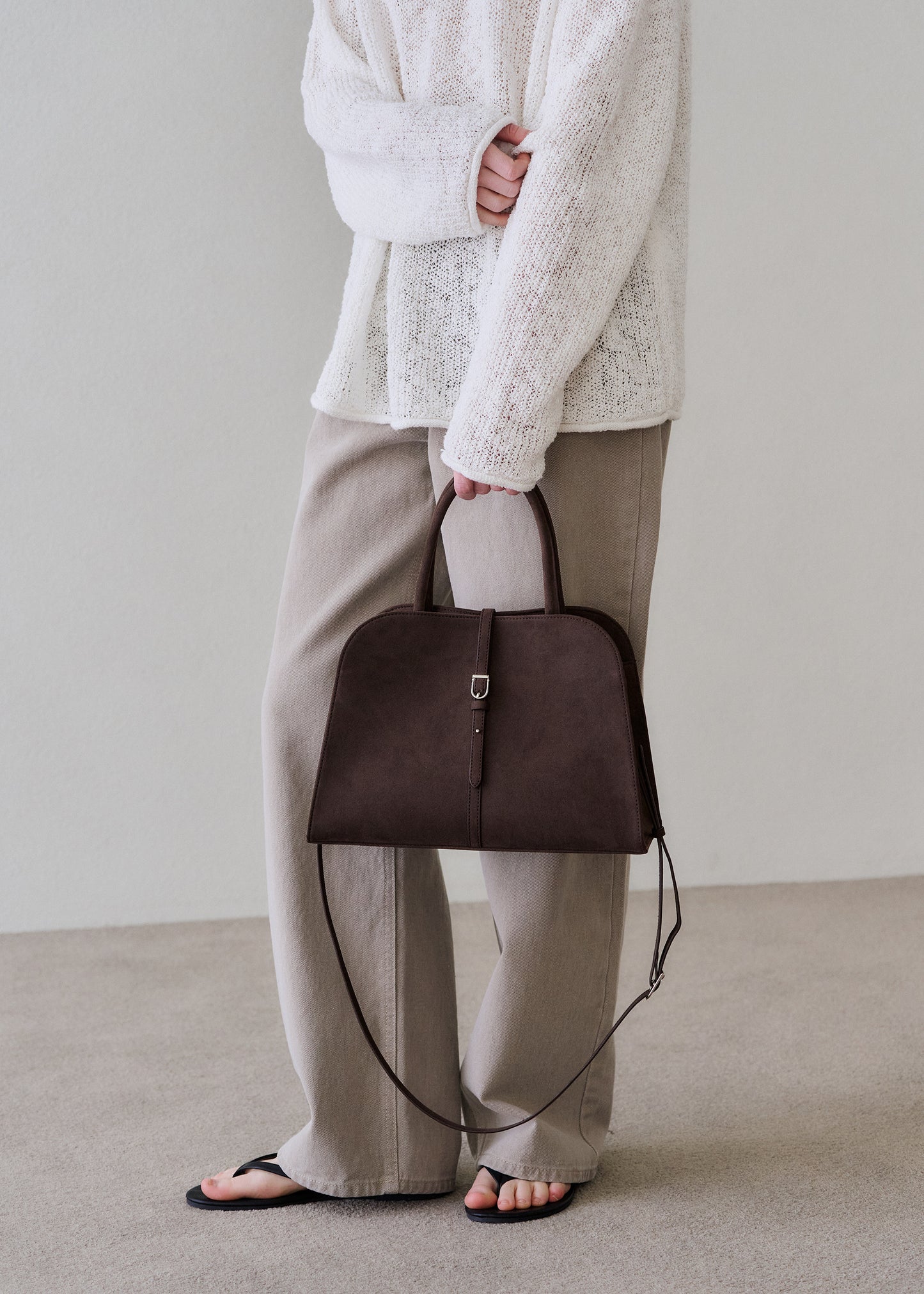 Blanc Medium Suede Choco Brown