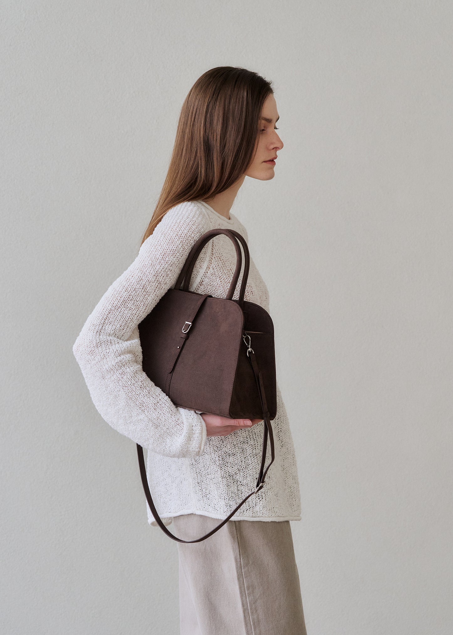 Blanc Medium Suede Choco Brown