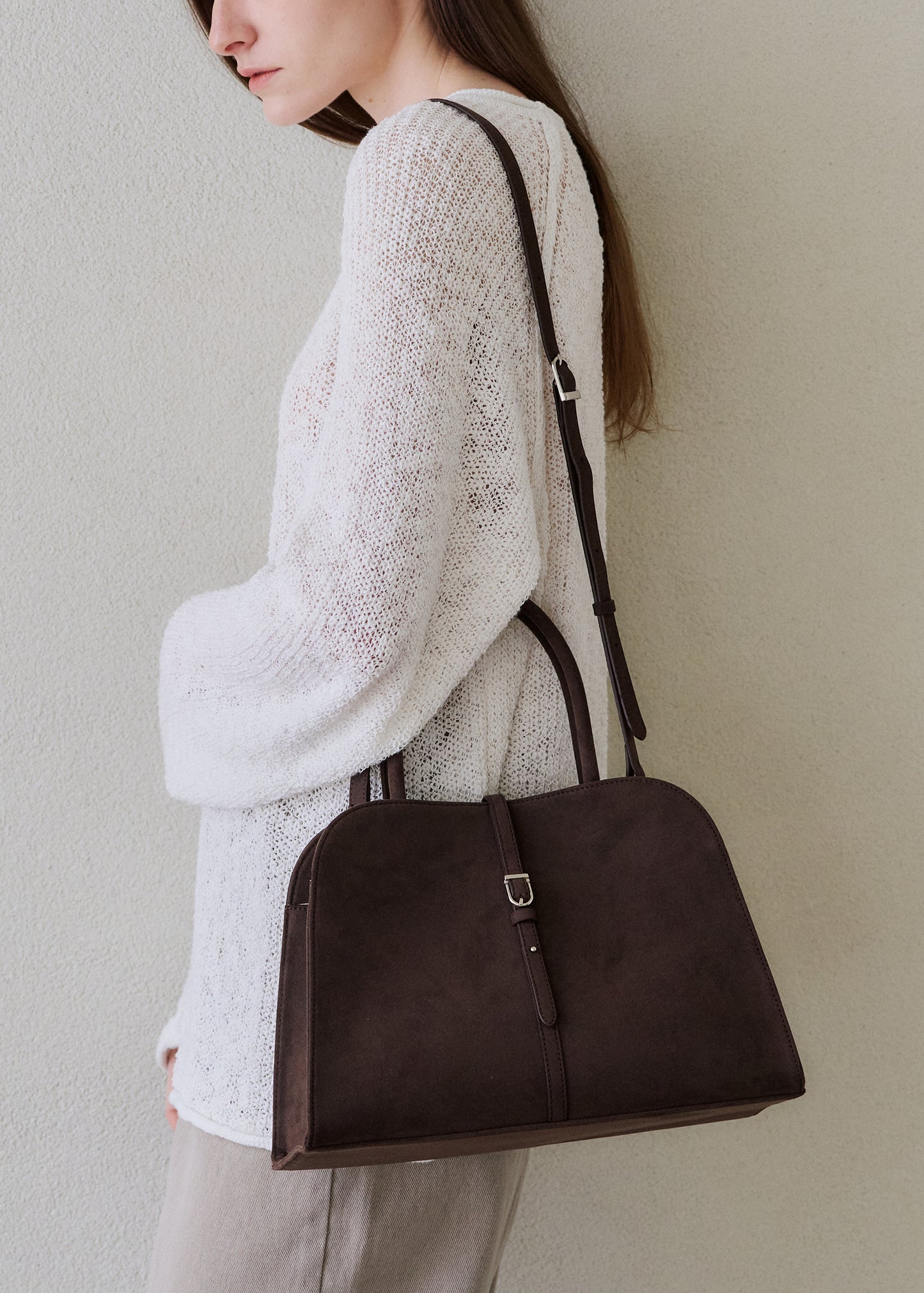 Blanc Medium Suede Choco Brown