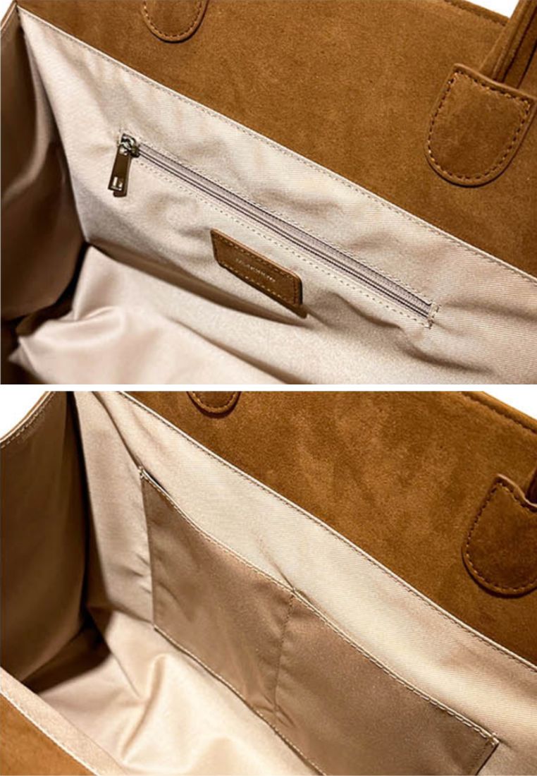 Blanc Large Suede Camel