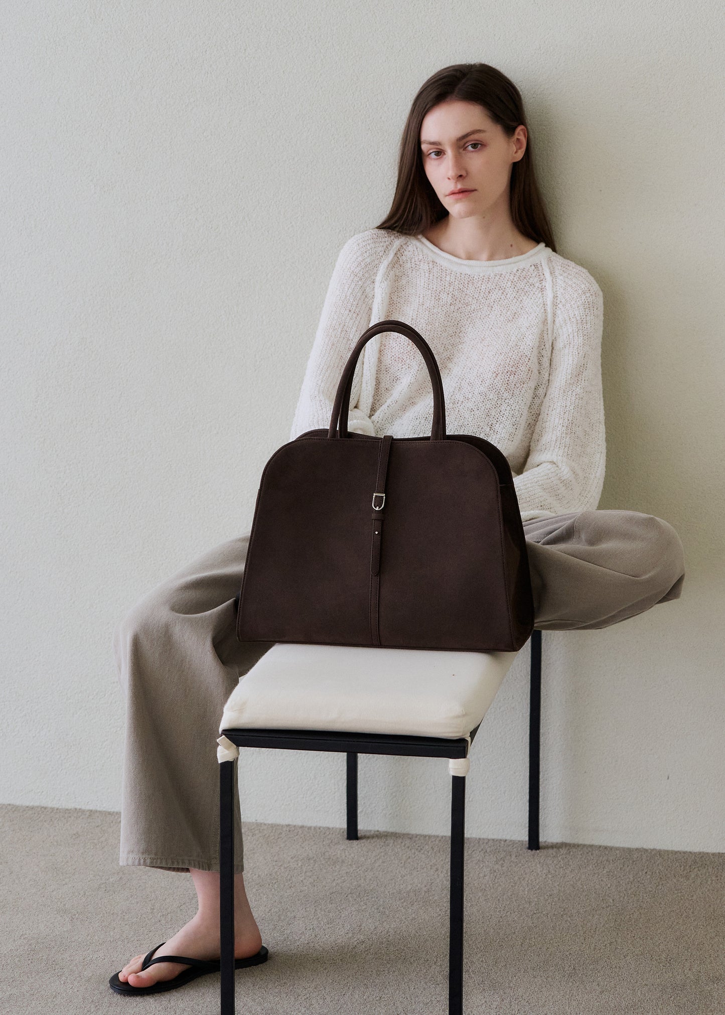 Blanc Large Suede Choco Brown
