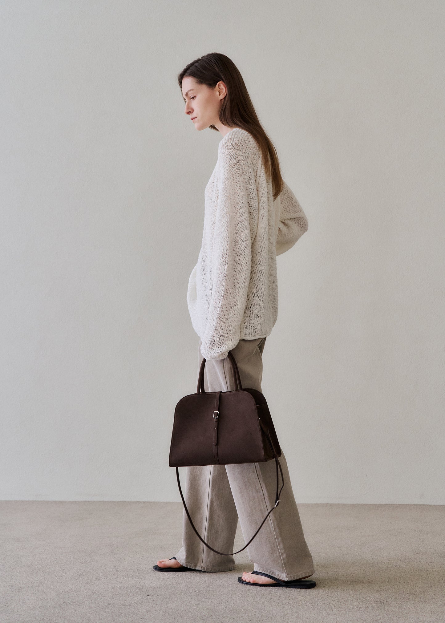 Blanc Medium Suede Choco Brown