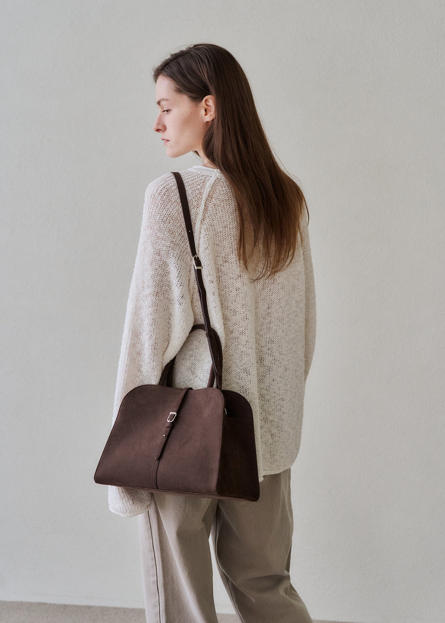 Blanc Medium Suede Choco Brown