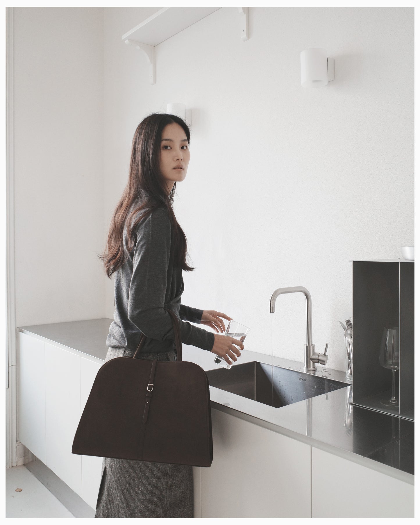 Blanc Suede Besar Cokelat Coklat