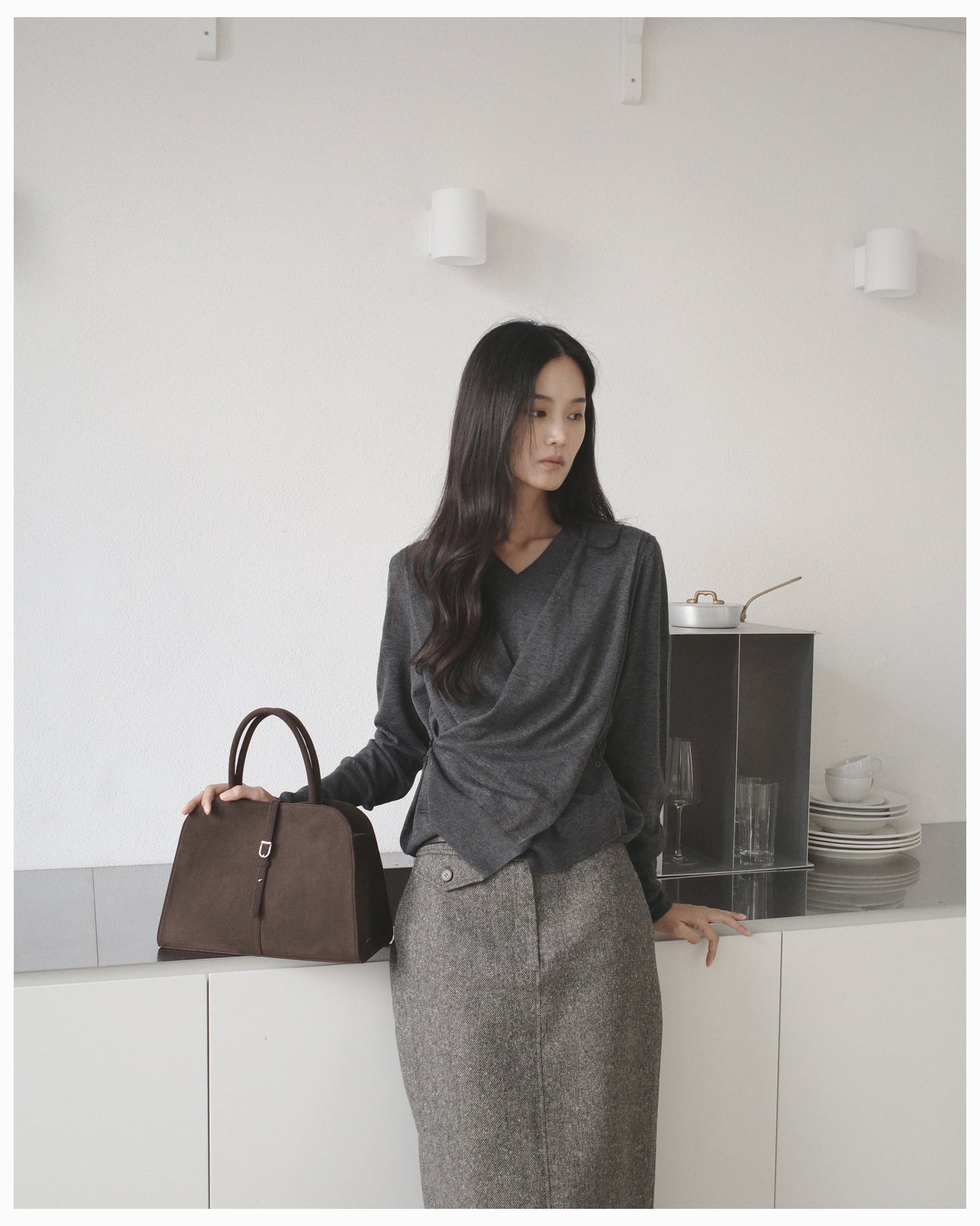 Blanc Medium Suede Choco Brown